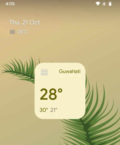 Android 12에 'Material You' 날씨 위젯을 추가하는 방법