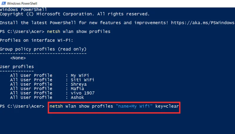 Windows 11에서 WiFi 비밀번호를 찾거나 확인하는 4가지 방법
