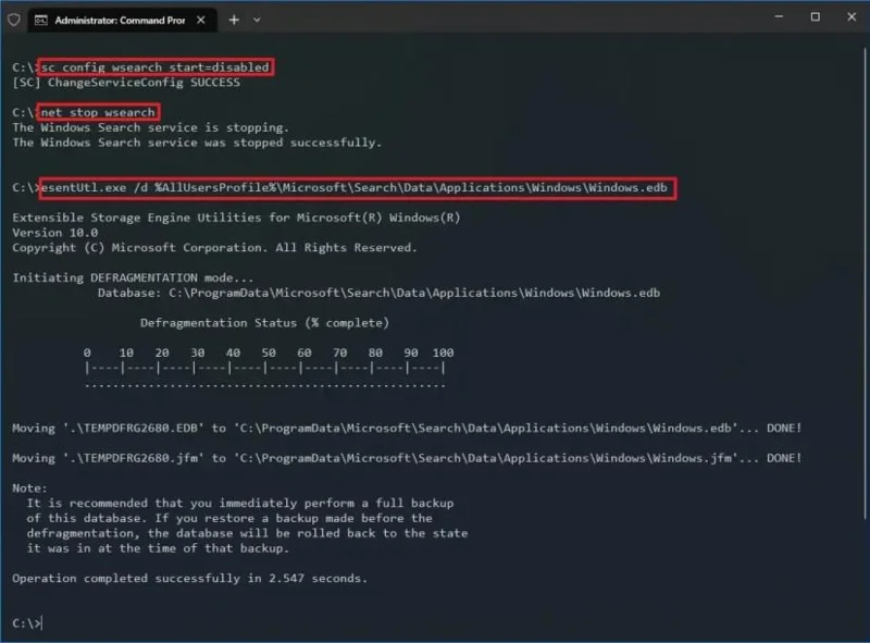 วิธีแก้ไข Windows.edb ขนาดใหญ่บน Windows 10
