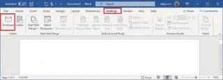 วิธีพิมพ์ซองจดหมายบน Microsoft Word