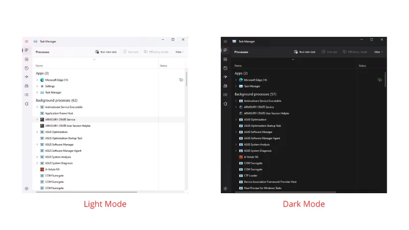Windows 11 22H2 업데이트 작업 관리자의 새로운 기능