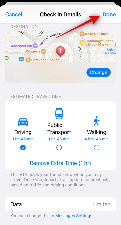 iOS 17에서 메시지 체크인을 사용하는 방법