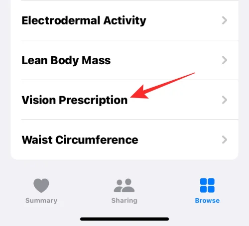 iOS 16의 iPhone 건강 앱에 시력 처방전을 추가하는 방법