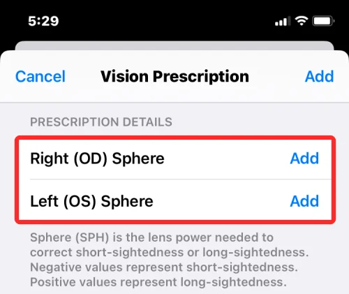 iOS 16의 iPhone 건강 앱에 시력 처방전을 추가하는 방법