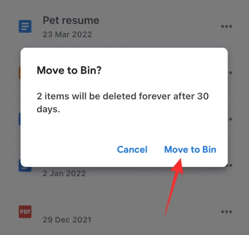 iPhone의 Google 드라이브에서 파일을 삭제하는 방법