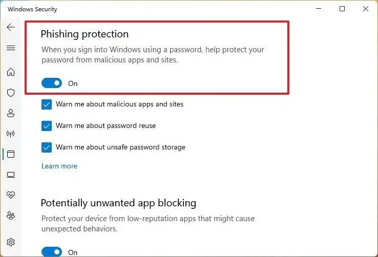 วิธีป้องกันรหัสผ่านที่เปิดใช้งานการป้องกันฟิชชิ่งบน Windows 11