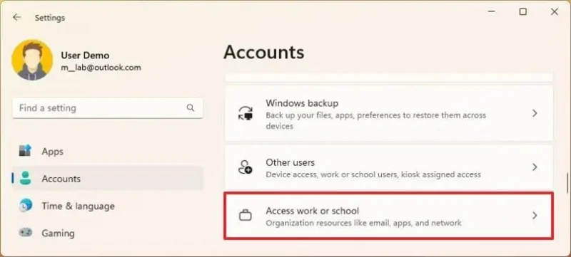 วิธีลบบัญชีอีเมลที่ทำงานหรือโรงเรียนใน Windows 11