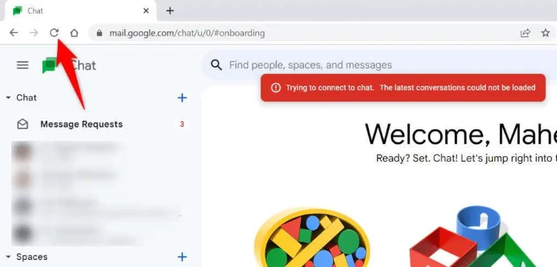 Google Chat에서 '채팅에 연결할 수 없음' 문제를 해결하는 방법