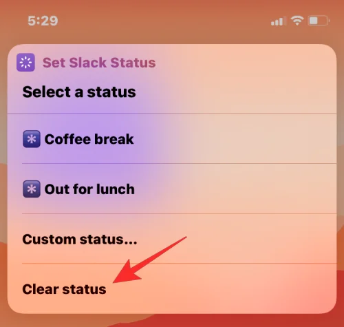 Apple 바로가기를 사용하여 Slack 상태를 설정하는 방법