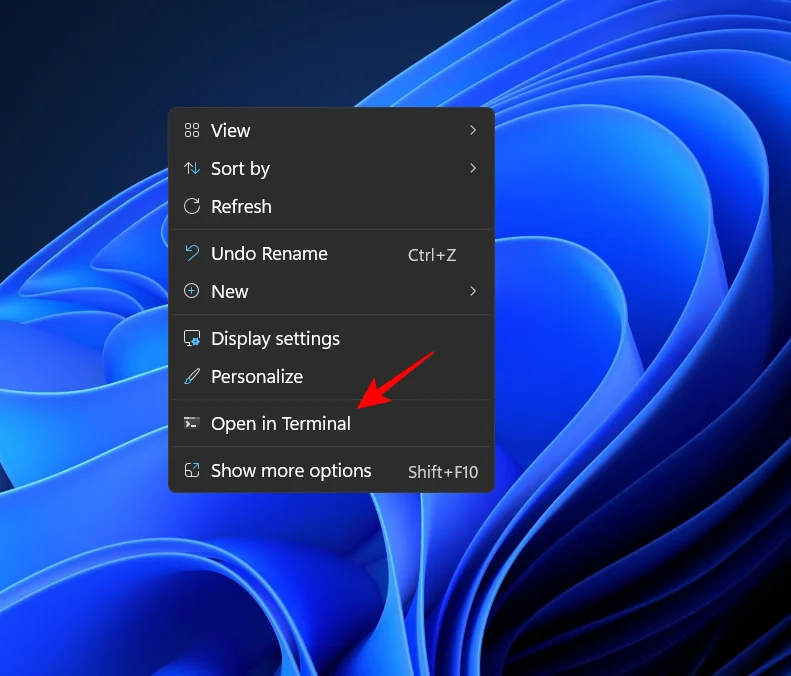 Open Command Prompt from Desktop