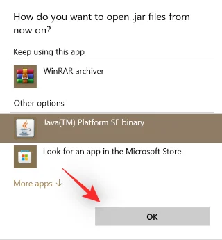 Windows 11 또는 10에서 JAR 파일을 실행하는 방법