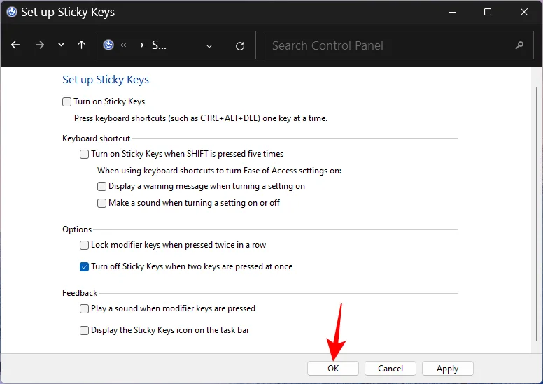วิธีปิดการใช้งาน Sticky Keys อย่างถาวรบน Windows 11 [2023]