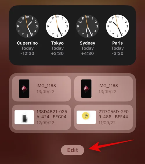 iOS 16의 iPhone에서 위젯을 관리하는 방법