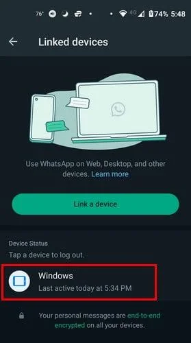 WhatsApp에서 로그아웃하는 방법