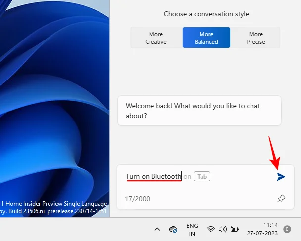 Windows Copilot을 사용하여 어두운 모드, 방해사절(DND)을 켜고 Bluetooth 장치 관리 등을 수행하는 방법