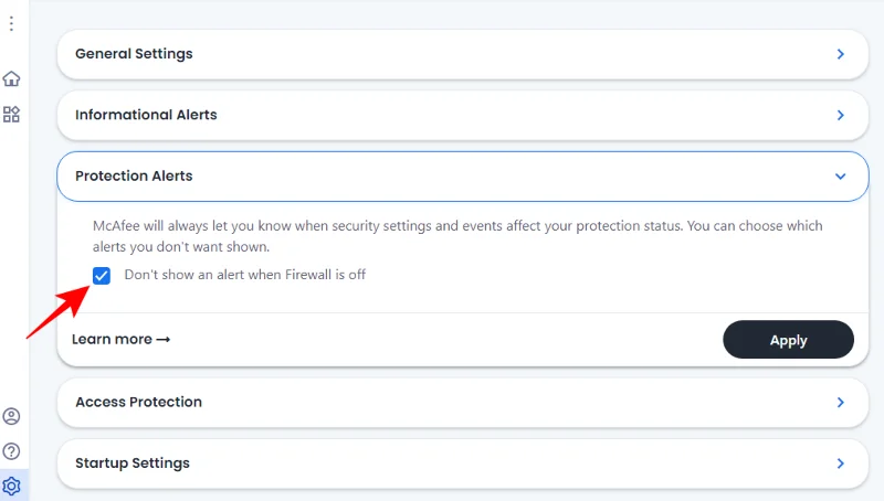 วิธีหยุดป๊อปอัป McAfee บน Windows 11