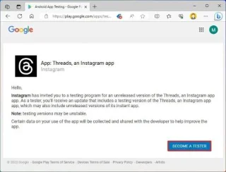 วิธีเข้าถึง Threads เวอร์ชันเบต้า