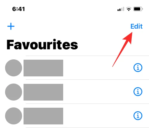 iPhone의 즐겨찾기에서 누군가를 제거하는 방법