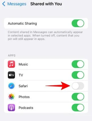 iOS 15의 Safari에서 '당신과 공유됨'을 끄거나 제거하는 방법