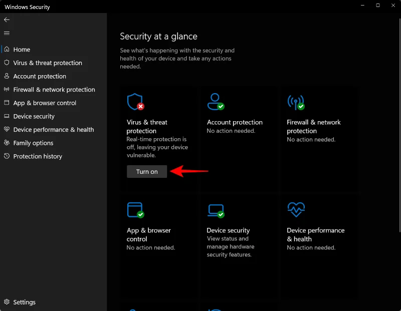 วิธีเปิดใช้งาน Windows Defender ใน Windows 11