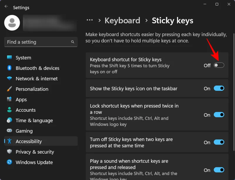 วิธีปิดการใช้งาน Sticky Keys อย่างถาวรบน Windows 11 [2023]