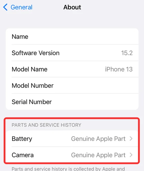 설정 앱에서 iPhone 수리 내역을 확인하는 방법