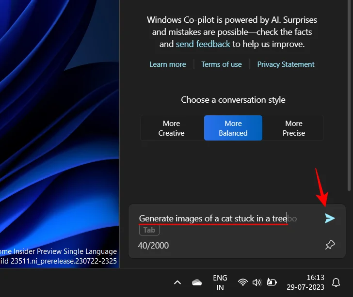 Windows Copilot을 사용하여 AI 이미지를 생성하는 방법