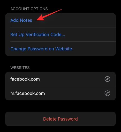 iPhone에 저장된 비밀번호에 메모를 추가하는 방법