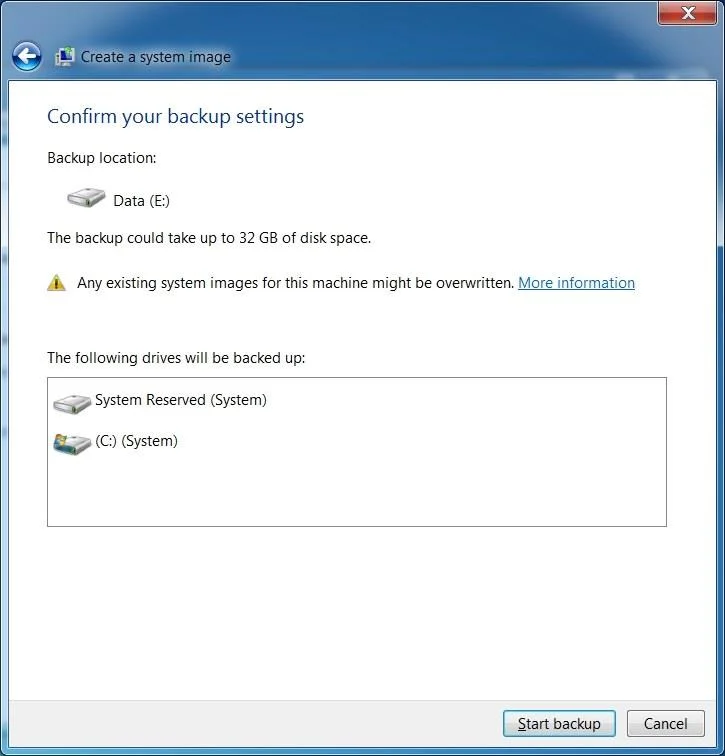วิธีสร้างการสำรองข้อมูลแบบเต็มบน Windows 7