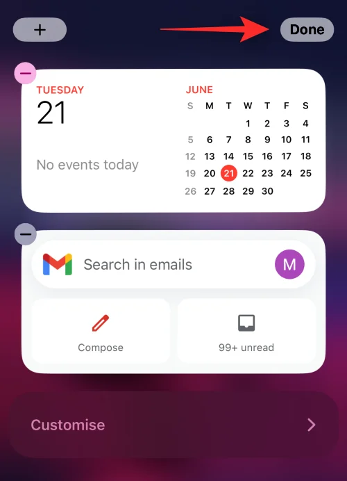 iOS 16의 iPhone에서 위젯을 관리하는 방법