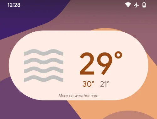 Android 12에 'Material You' 날씨 위젯을 추가하는 방법