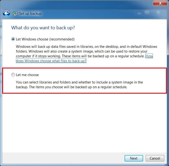 วิธีสร้างการสำรองข้อมูลแบบเต็มบน Windows 7
