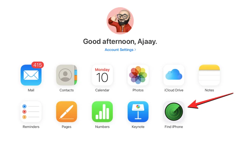 iCloud 홈페이지