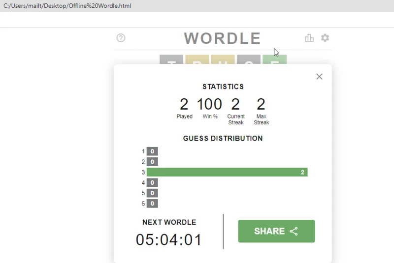Wordle Offline：如何通過右鍵單擊保存整個 Wordle 遊戲（下載所有遊戲）
