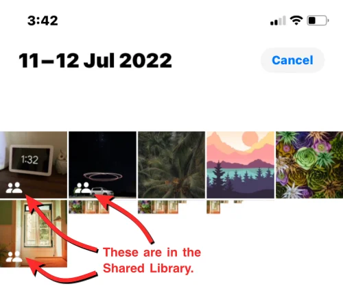 IOS 16: 사진 앱의 공유 라이브러리로 사진을 전송하는 방법