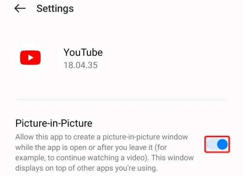 YouTube Picture-in-Picture가 작동하지 않는 문제를 해결하는 방법