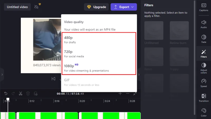 Clipchamp에서 그린 스크린을 수행하는 방법