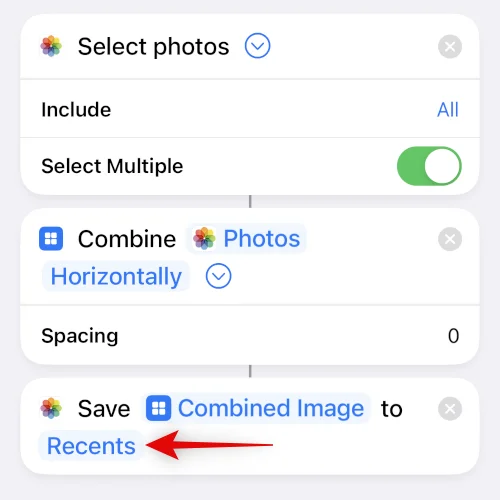iPhone에서 두 장의 사진을 나란히 넣는 방법