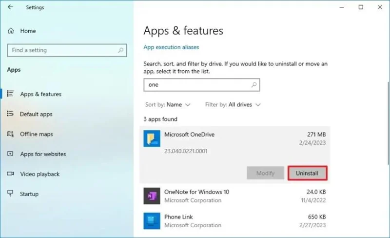 วิธีถอนการติดตั้ง OneDrive บน Windows 10 วิธีถอนการติดตั้ง OneDrive บน Windows 10