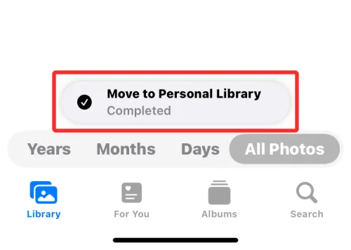 IOS 16: 사진 앱의 공유 라이브러리로 사진을 전송하는 방법