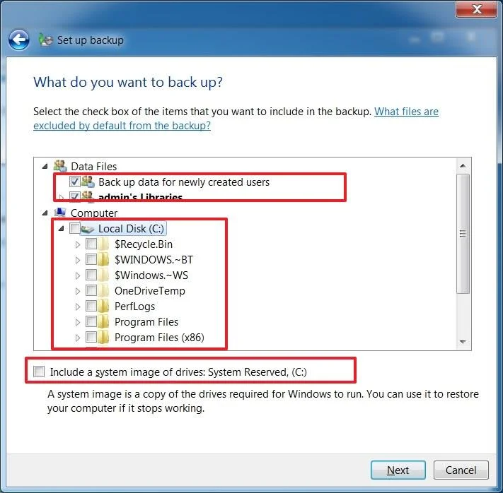 วิธีสร้างการสำรองข้อมูลแบบเต็มบน Windows 7