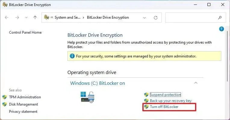 วิธีปิดการใช้งาน BitLocker บน Windows 11