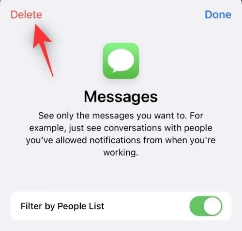 iOS 16의 iPhone에서 포커스 필터를 사용하는 방법