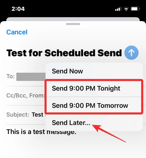 iOS 16의 Apple Mail에서 이메일을 예약하는 방법
