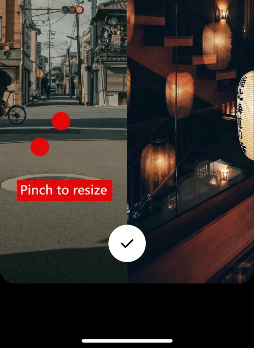 iPhone에서 두 장의 사진을 나란히 넣는 방법