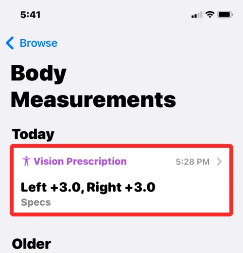iOS 16의 iPhone 건강 앱에 시력 처방전을 추가하는 방법