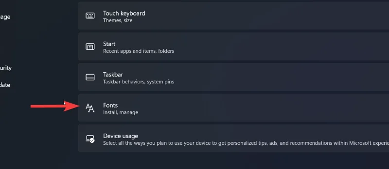 Windows 11에서 글꼴을 변경하는 방법
