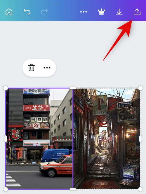 iPhone에서 두 장의 사진을 나란히 넣는 방법