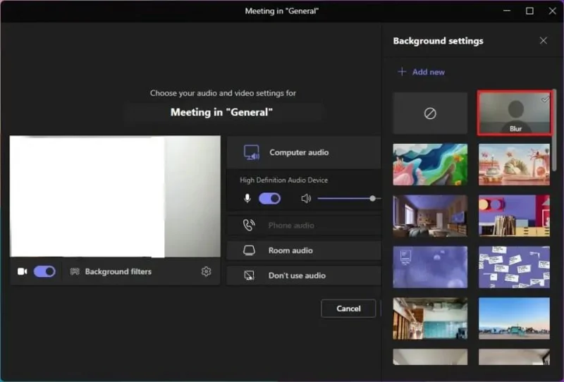 วิธีเปลี่ยนพื้นหลังใน Microsoft Teams ก่อนการประชุม