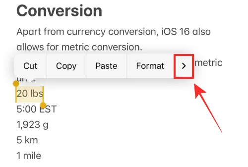 iOS 16의 iPhone에서 측정항목을 매우 빠르게 변환하는 방법